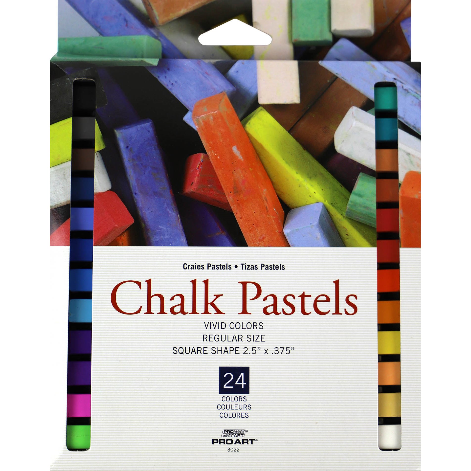 Pro Art® Vivid 24 Color Square Chalk Pastels